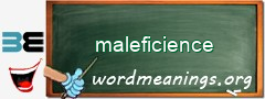 WordMeaning blackboard for maleficience